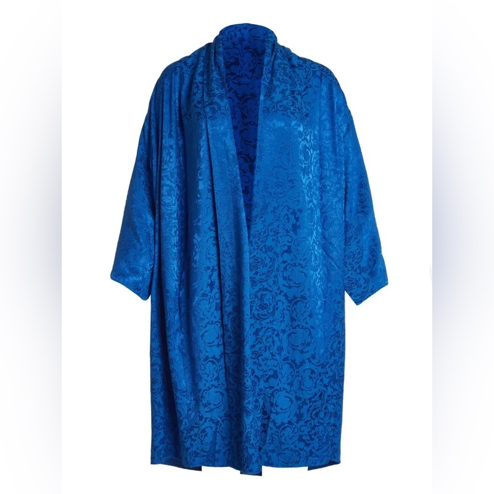 Alice + Olivia AO LA /  Blue Floral jacquard kimono Jacket M / L